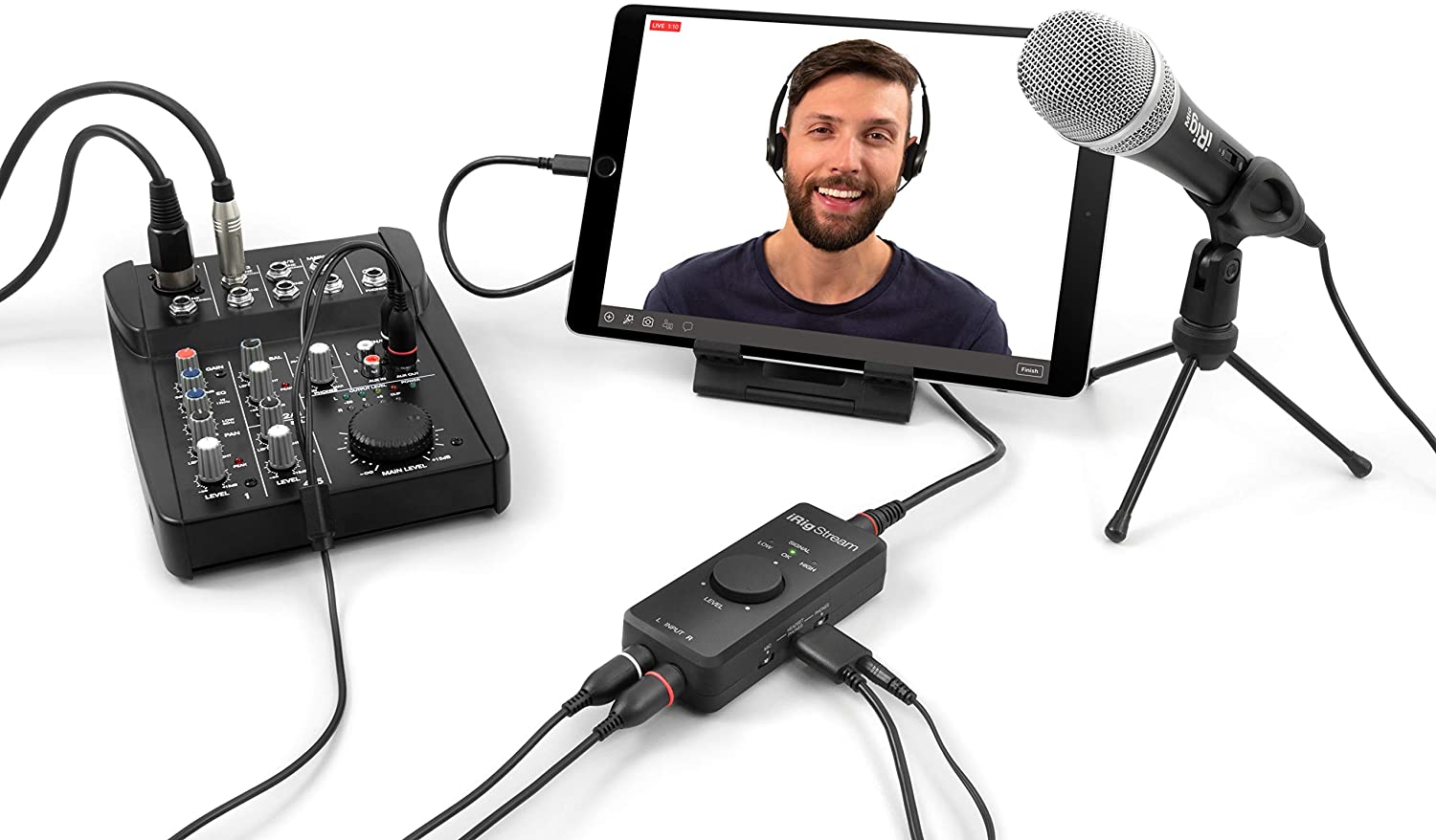 IK Multimedia iRig Stream 2-Channel Audio Interface for iPhone, iPad, Android and Mac/PC