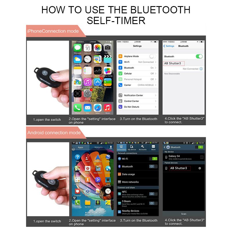 Bluetooth Remote Shutter for iOS and Android