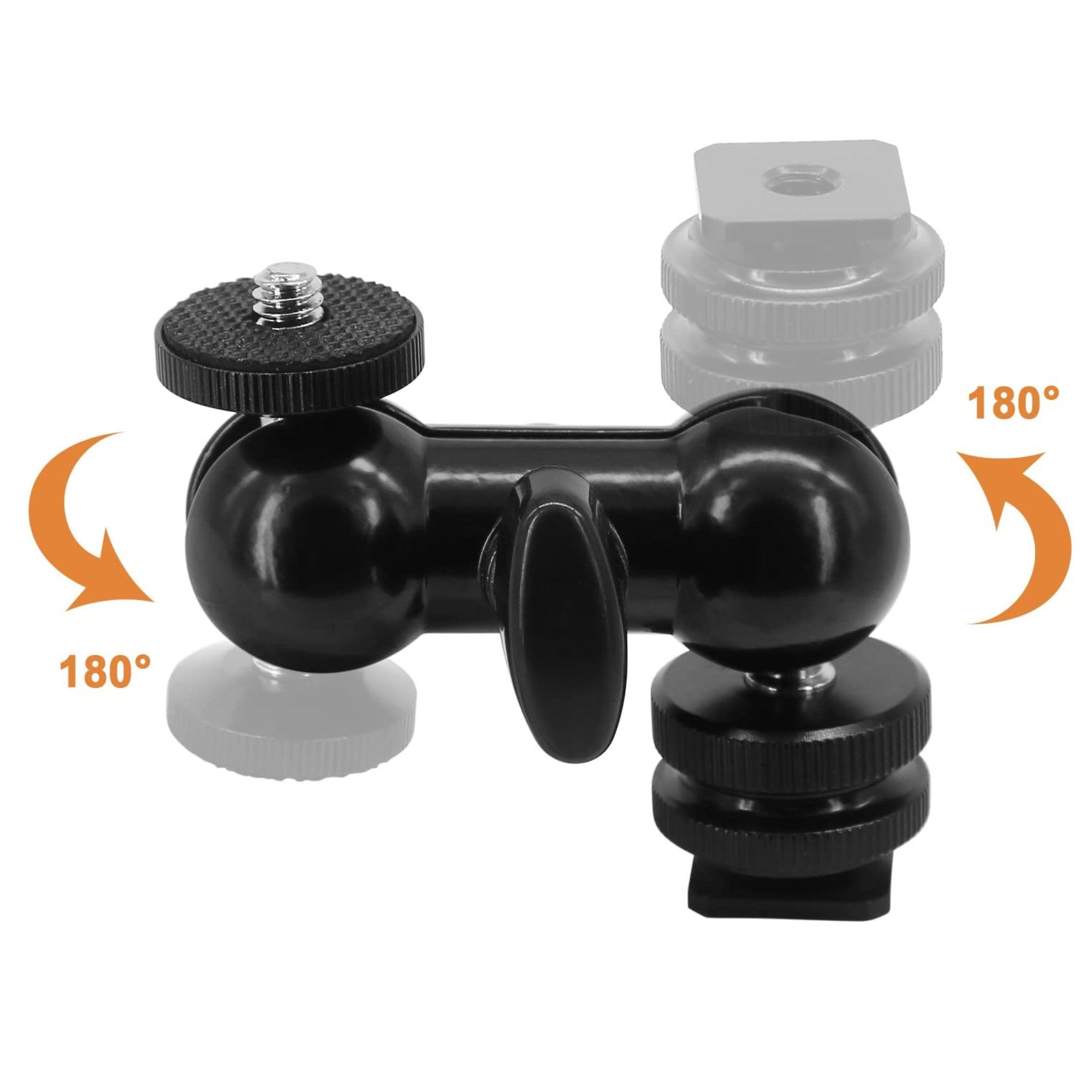Multi-Function Double Ball head with Shoe Mount & 1/4" Screw