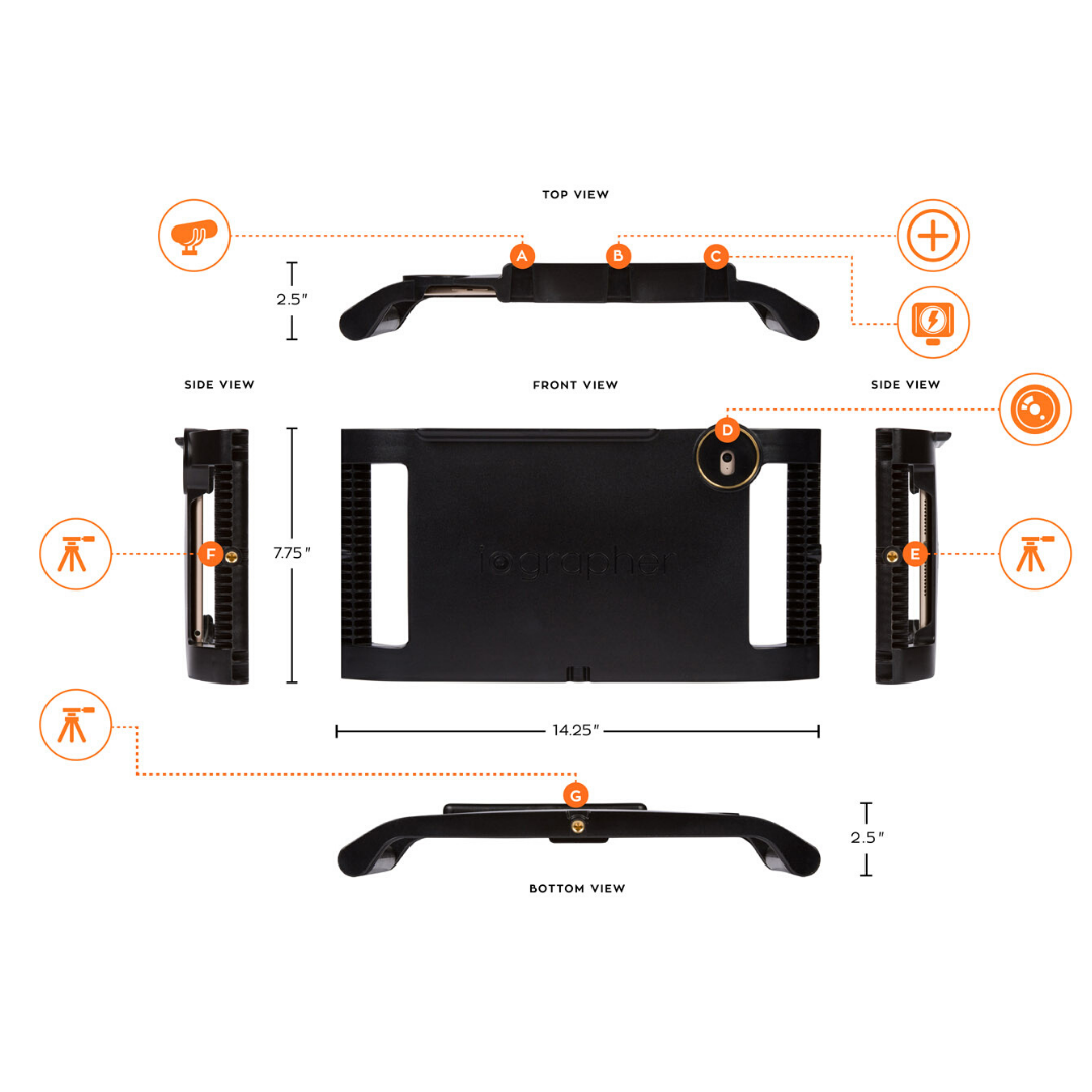 iOgrapher Filmmaking Case for iPad 9.7 - Fits iPad Air 1 & 2