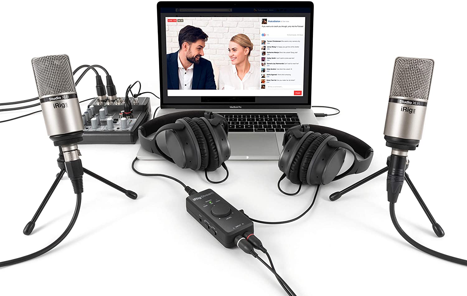 IK Multimedia iRig Stream 2-Channel Audio Interface for iPhone, iPad,  Android and Mac/PC